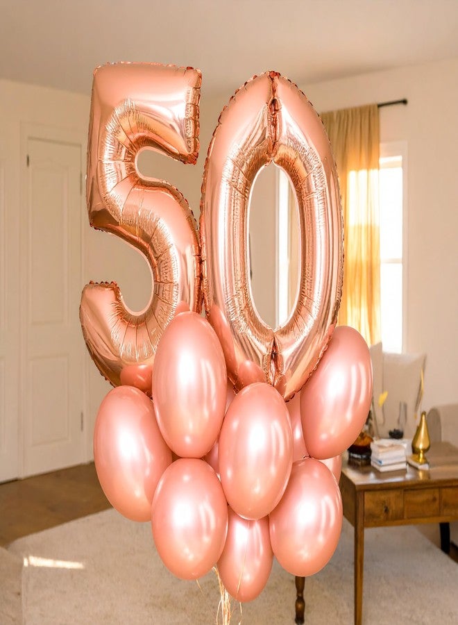 SKYWINS Rose Gold Metallic Balloons Pack of 100 | Premium Latex Balloons for Birthday, Wedding, Anniversary, Baby Shower, Decoration | Thick & Durable Helium/Air Supported Balloons - Image 4